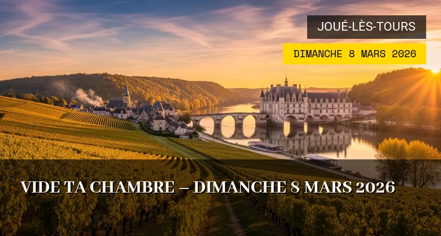 Affiche de l'événement : Vide ta Chambre – Dimanche 8 Mars 2026