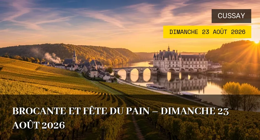 Affiche de l'événement : Brocante et Fête du Pain – Dimanche 23 Août 2026