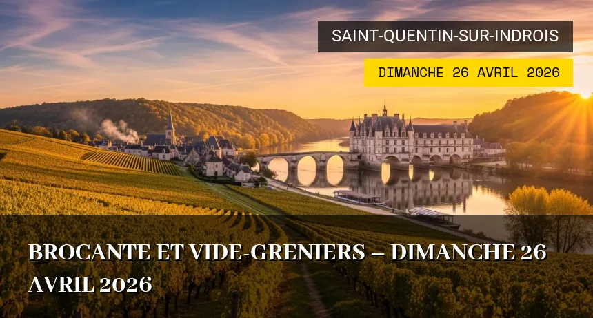 Affiche de l'événement : Brocante et vide-greniers – Dimanche 26 Avril 2026