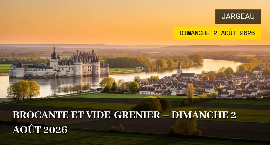 Affiche de l'événement : Brocante et vide-grenier – Dimanche 2 Août 2026