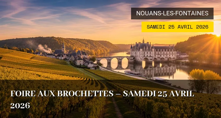 Affiche de l'événement : Foire aux brochettes – Samedi 25 Avril 2026