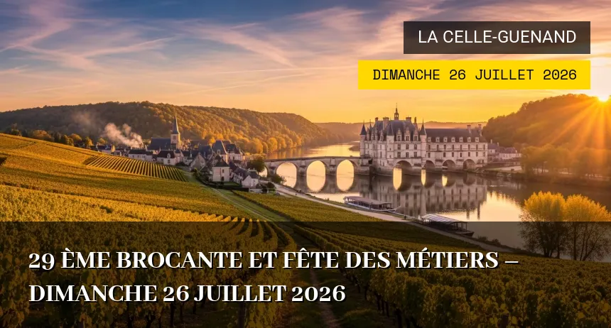 Affiche de l'événement : 29 ème brocante et fête des métiers – Dimanche 26 Juillet 2026
