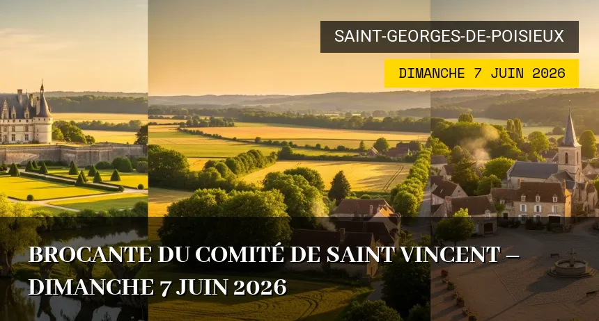 Affiche de l'événement : Brocante du comité de Saint Vincent – Dimanche 7 Juin 2026
