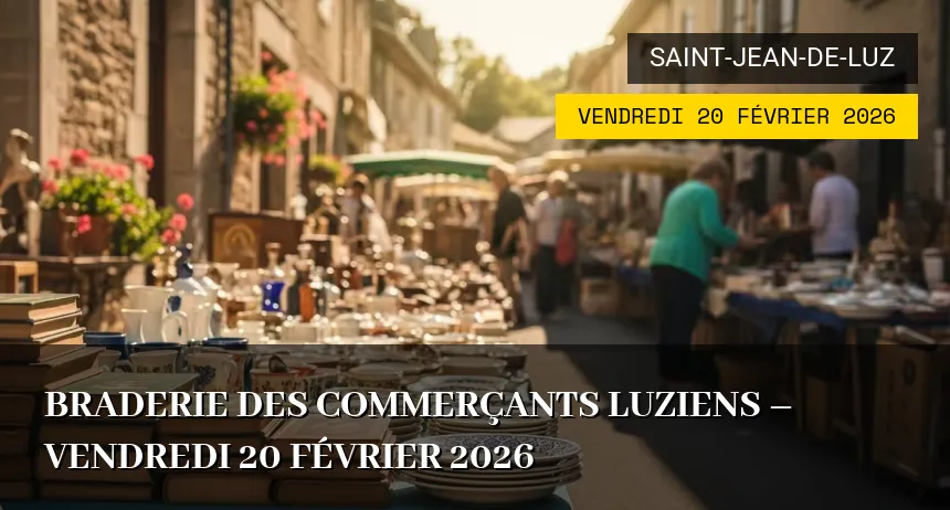 Affiche de l'événement : Braderie des commerçants luziens – Vendredi 20 Février 2026