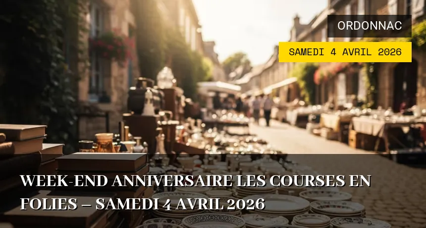 Affiche de l'événement : Les Courses en folie à Cénac