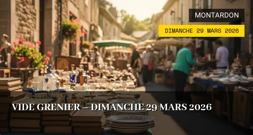 Affiche de l'événement : Vide grenier – Dimanche 29 Mars 2026