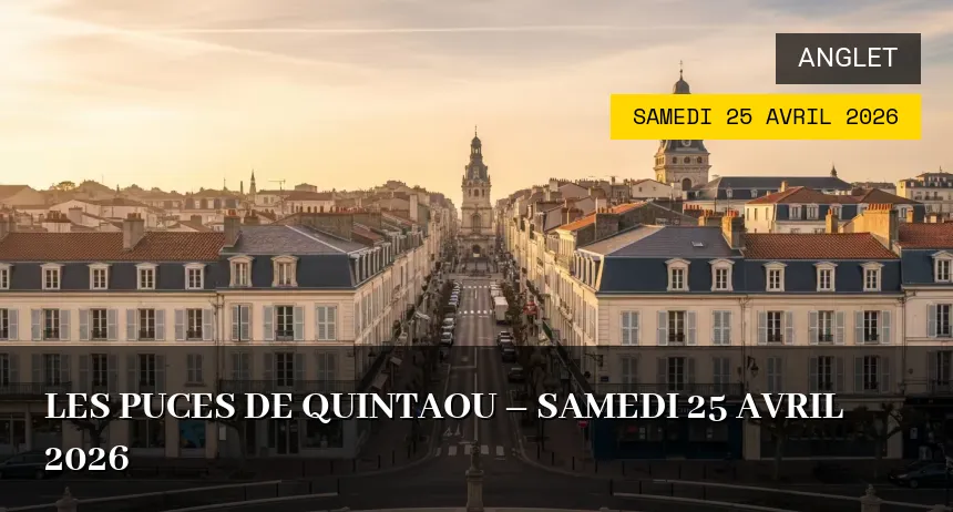 Affiche de l'événement : Les Puces de Quintaou – Samedi 25 Avril 2026