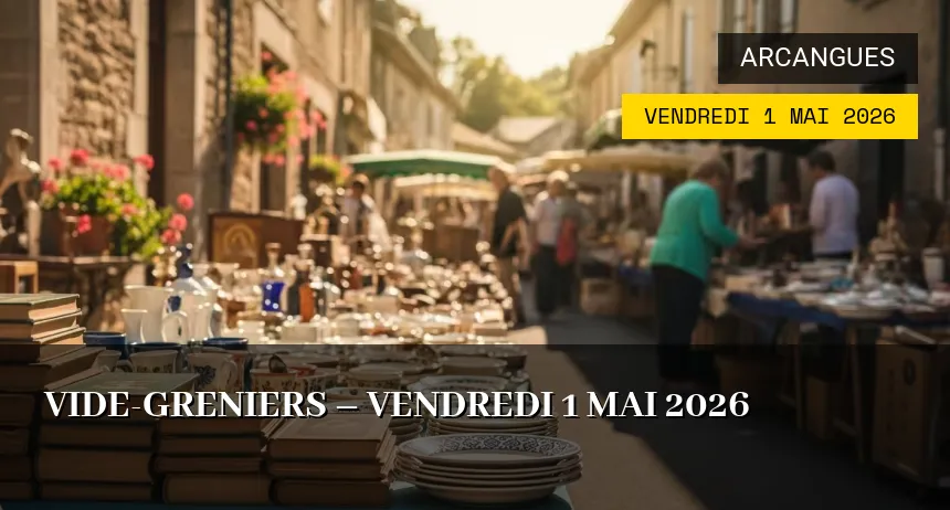 Affiche de l'événement : Vide-greniers – Vendredi 1 Mai 2026
