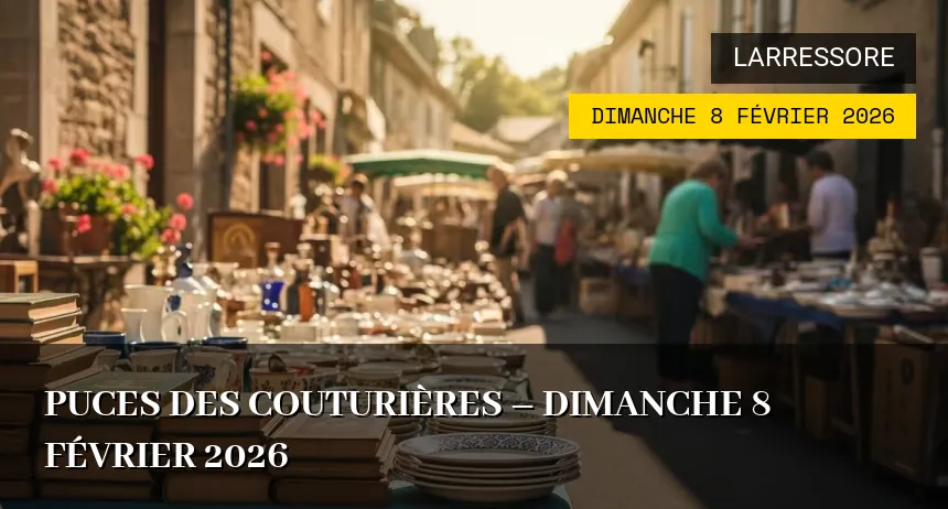 Affiche de l'événement : Puces des couturières – Dimanche 8 Février 2026