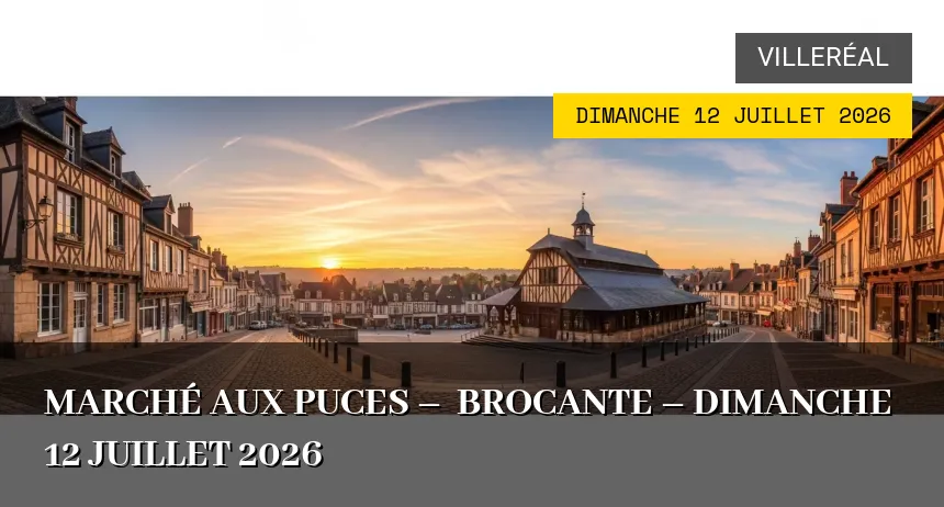 Affiche de l'événement : Marché aux puces –  Brocante – Dimanche 12 Juillet 2026