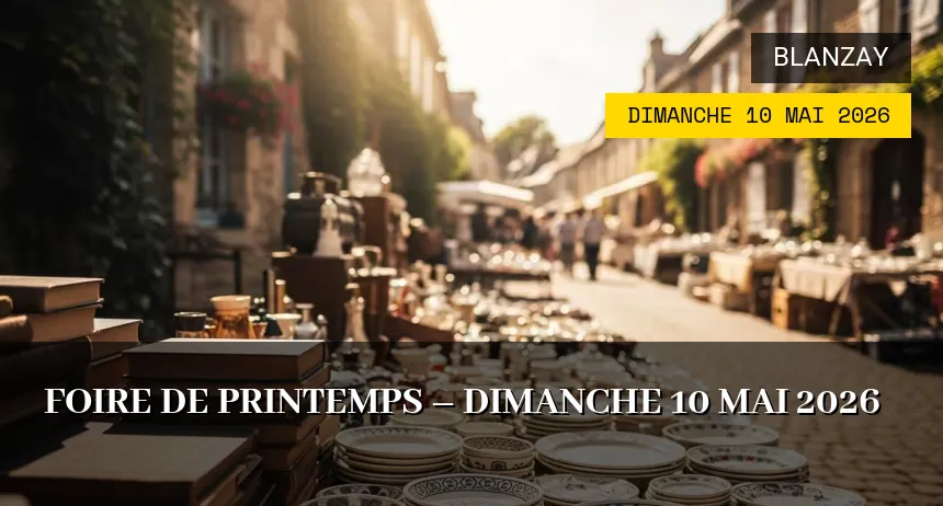 Affiche de l'événement : Foire de printemps – Dimanche 10 Mai 2026