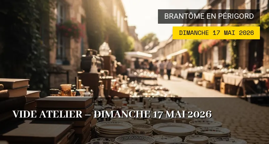 Affiche de l'événement : Vide atelier – Dimanche 17 Mai 2026