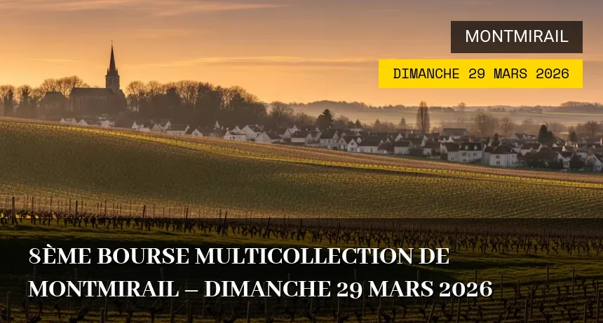 Affiche de l'événement : 8ème Bourse multicollection de MONTMIRAIL – Dimanche 29 Mars 2026