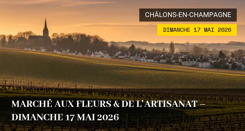 Affiche de l'événement : Marché aux Fleurs & de l&rsquo;artisanat – Dimanche 17 Mai 2026