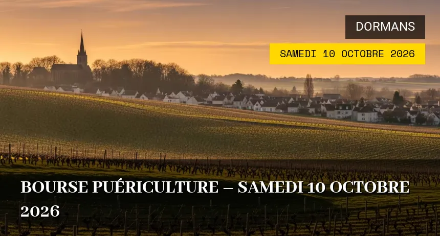 Affiche de l'événement : Bourse puériculture – Samedi 10 Octobre 2026