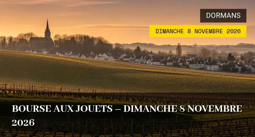 Affiche de l'événement : Bourse aux jouets – Dimanche 8 Novembre 2026