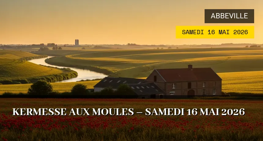 Affiche de l'événement : Kermesse aux moules – Samedi 16 Mai 2026