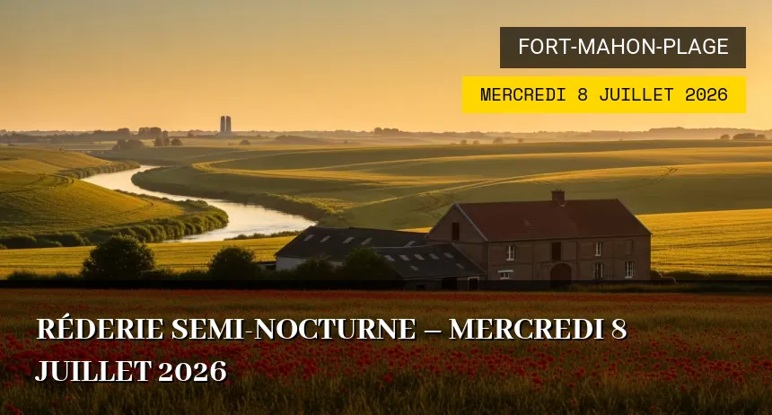 Affiche de l'événement : Réderie semi-nocturne – Mercredi 8 Juillet 2026