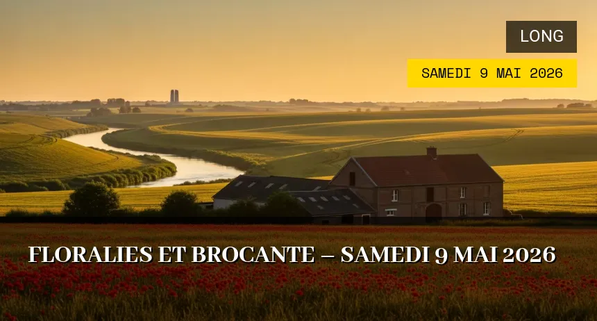 Affiche de l'événement : Floralies et brocante – Samedi 9 Mai 2026