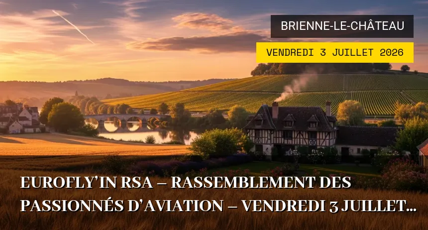 Affiche de l'événement : Eurofly&rsquo;in RSA – Rassemblement des passionnés d&rsquo;aviation – Vendredi 3 Juillet 2026