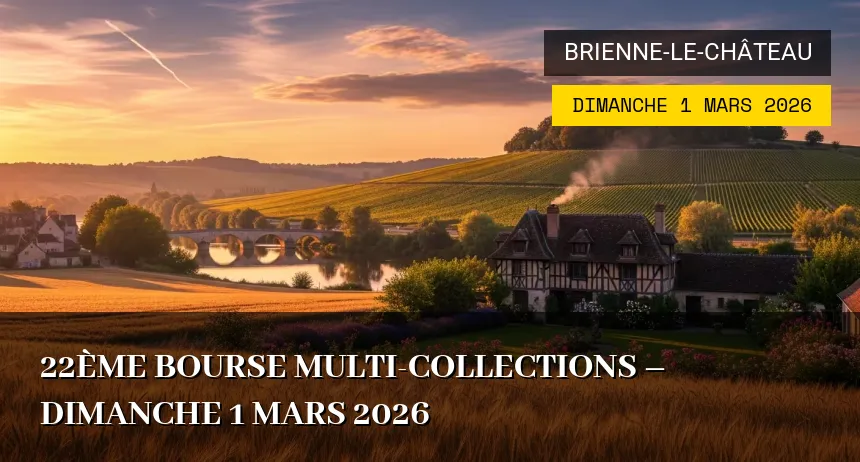 Affiche de l'événement : 22ème Bourse multi-collections – Dimanche 1 Mars 2026