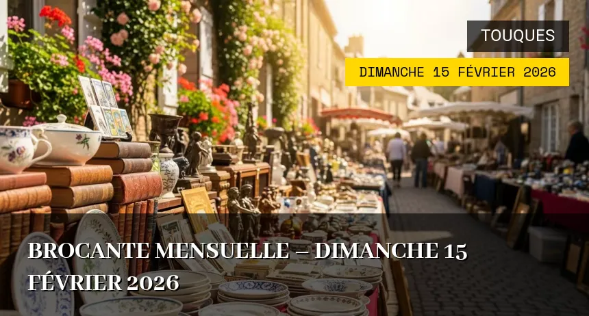Affiche de l'événement : Brocante mensuelle – Dimanche 15 Février 2026