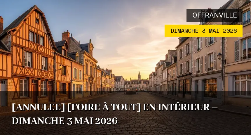 Affiche de l'événement : [ANNULEE] [Foire à tout] En intérieur – Dimanche 3 Mai 2026