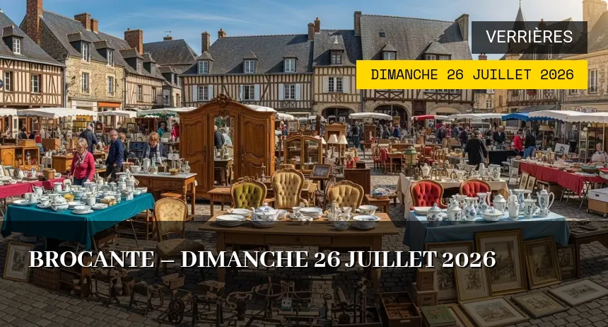 Affiche de l'événement : Brocante – Dimanche 26 Juillet 2026