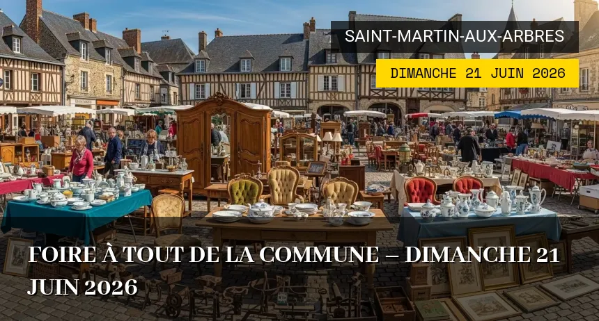 Affiche de l'événement : Foire à tout de la commune – Dimanche 21 Juin 2026