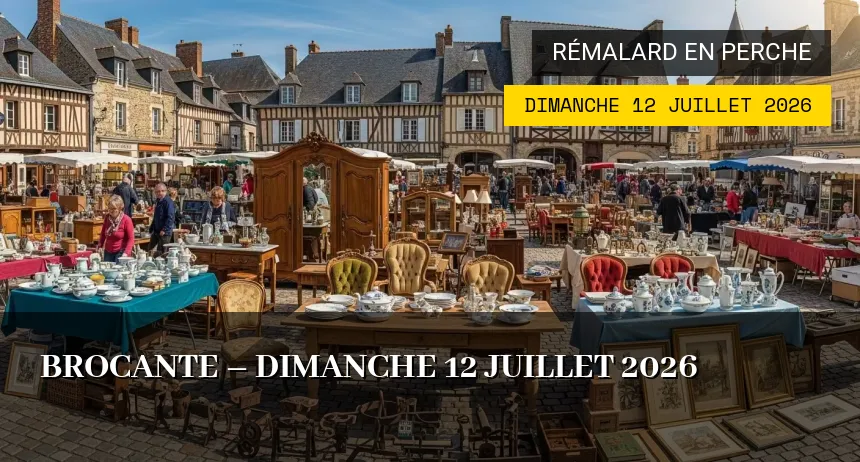 Affiche de l'événement : Brocante – Dimanche 12 Juillet 2026