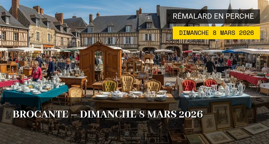 Affiche de l'événement : Brocante – Dimanche 8 Mars 2026