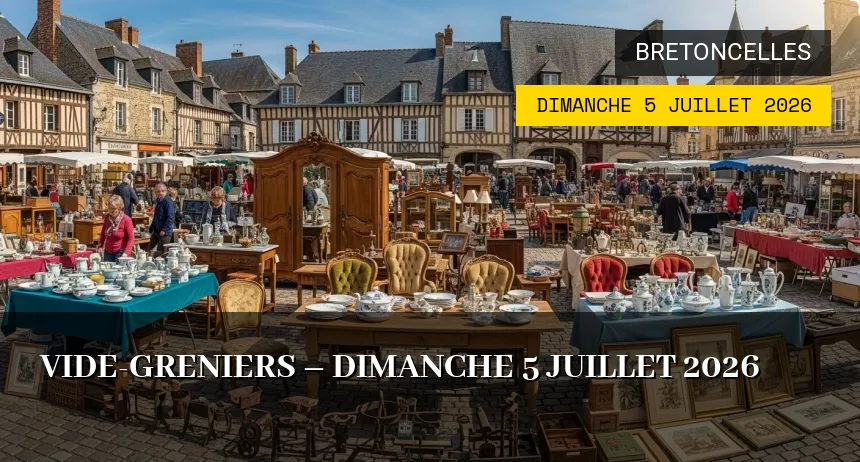 Affiche de l'événement : Vide-greniers – Dimanche 5 Juillet 2026