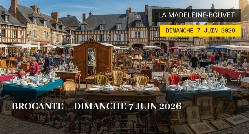 Affiche de l'événement : Brocante – Dimanche 7 Juin 2026