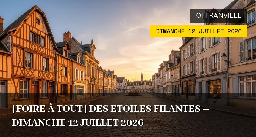 Affiche de l'événement : [Foire à tout] Des Etoiles Filantes – Dimanche 12 Juillet 2026