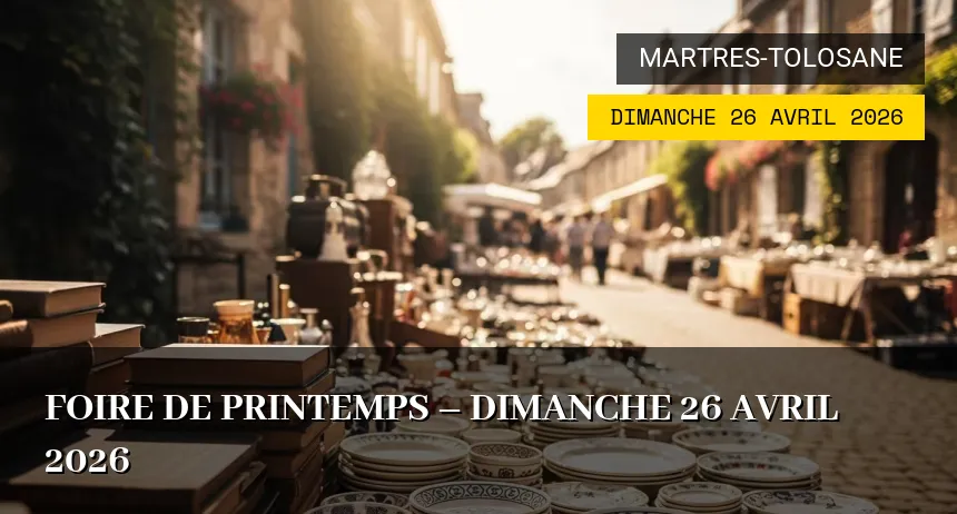 Affiche de l'événement : FOIRE DE PRINTEMPS – Dimanche 26 Avril 2026