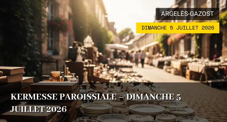 Affiche de l'événement : Kermesse paroissiale – Dimanche 5 Juillet 2026
