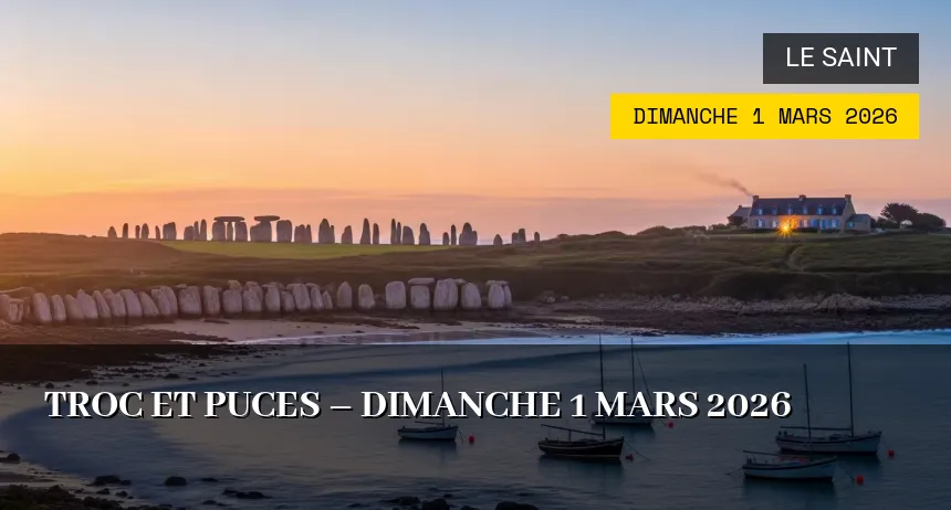 Affiche de l'événement : Troc et puces – Dimanche 1 Mars 2026