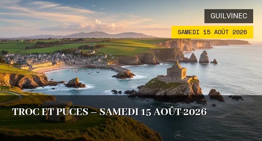 Affiche de l'événement : Troc et puces – Samedi 15 Août 2026