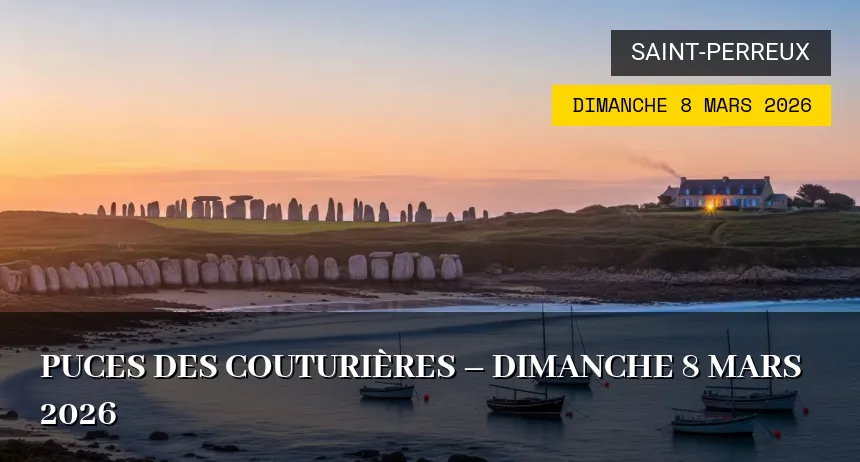 Affiche de l'événement : Puces des couturières – Dimanche 8 Mars 2026