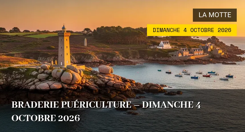 Affiche de l'événement : Braderie puériculture – Dimanche 4 Octobre 2026