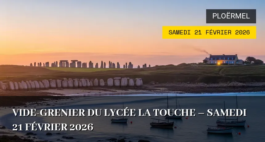 Affiche de l'événement : Vide-grenier du lycée La Touche – Samedi 21 Février 2026