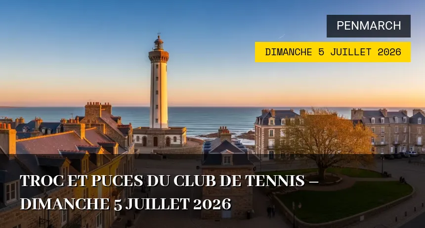 Affiche de l'événement : Troc et puces du Club de Tennis – Dimanche 5 Juillet 2026