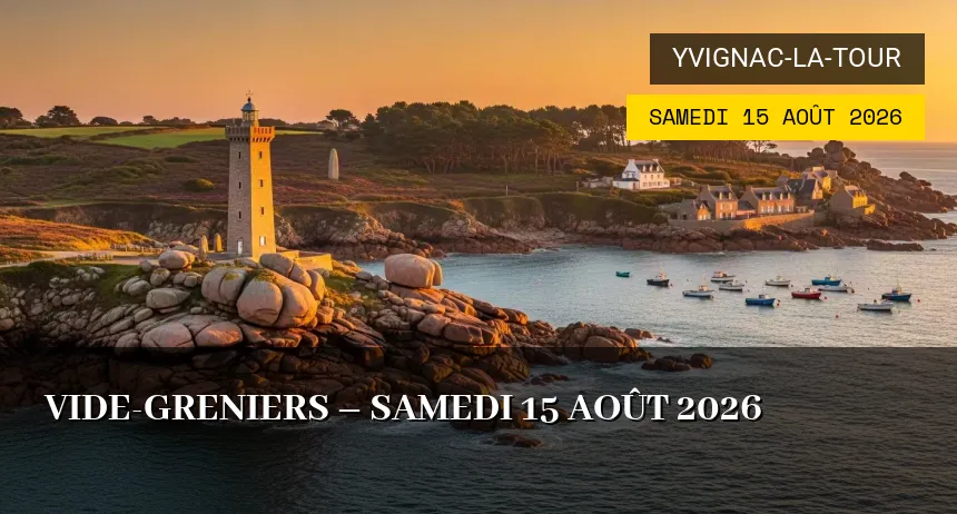 Affiche de l'événement : Vide-greniers – Samedi 15 Août 2026