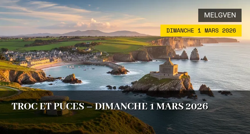 Affiche de l'événement : Troc et puces – Dimanche 1 Mars 2026
