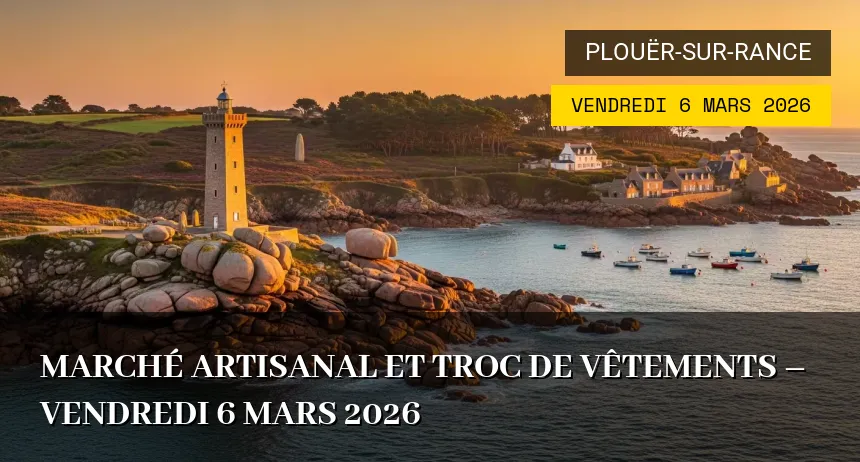 Affiche de l'événement : Marché artisanal et troc de vêtements – Vendredi 6 Mars 2026