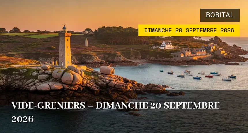 Affiche de l'événement : Vide-Greniers – Dimanche 20 Septembre 2026