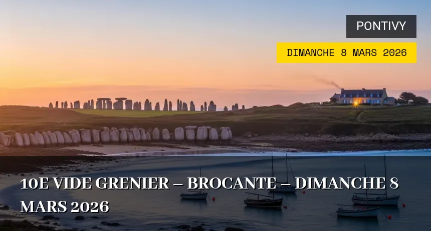 Affiche de l'événement : 10e vide grenier – brocante – Dimanche 8 Mars 2026