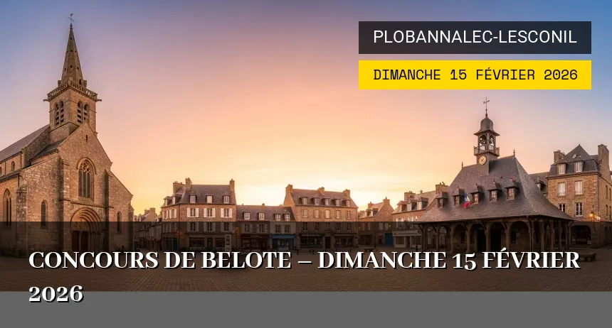 Affiche de l'événement : Concours de belote – Dimanche 15 Février 2026