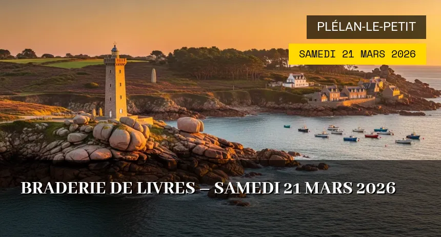 Affiche de l'événement : Braderie de livres – Samedi 21 Mars 2026