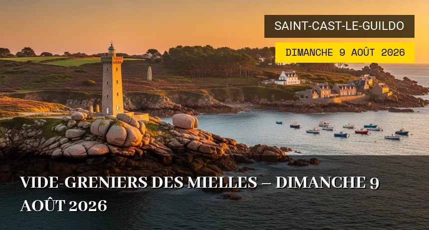 Affiche de l'événement : Vide-greniers des Mielles – Dimanche 9 Août 2026